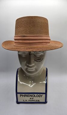 Vtg 1940s Mallory Panama Hat Size 7